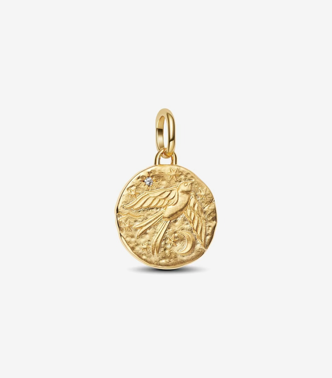 Swallow Medallion Gold Plated Charm
