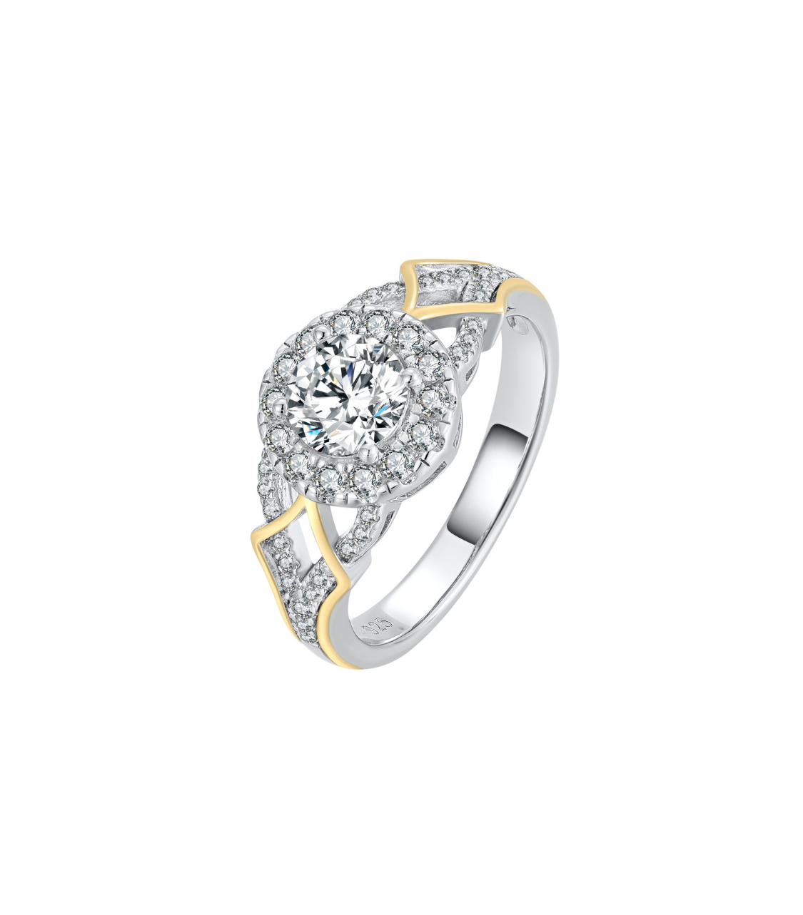 Timeless Sterling Silver & 14K Gold Plated Ring